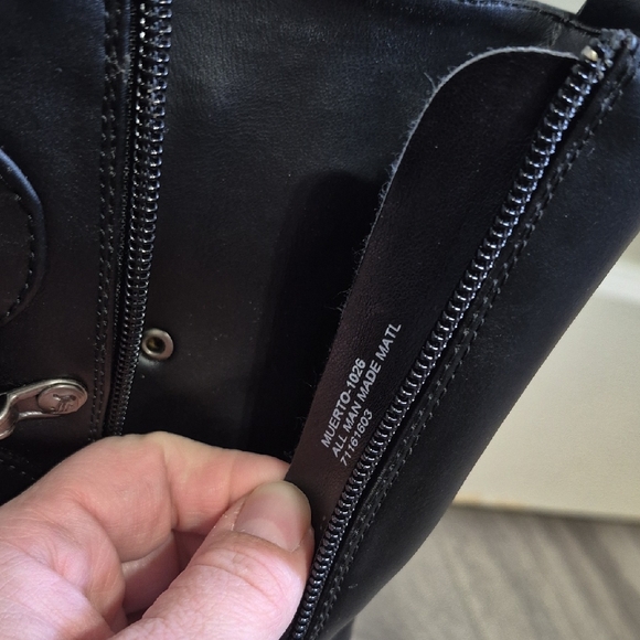 Muerto Gothic Finger Bone Heel Skull Buckle Mid Calf Boots Demonia 1026 Sz 7 - Picture 8 of 15